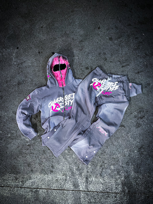 CLC - GREY & PINK HOODIE