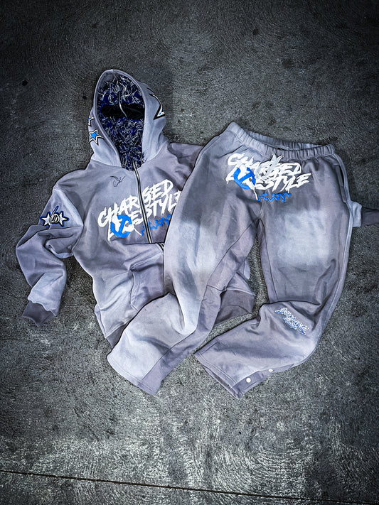 CLC - GREY & BLUE HOODIE