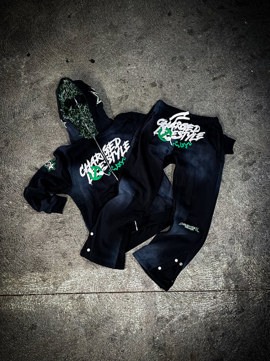 CLC - BLACK & GREEN HOODIE