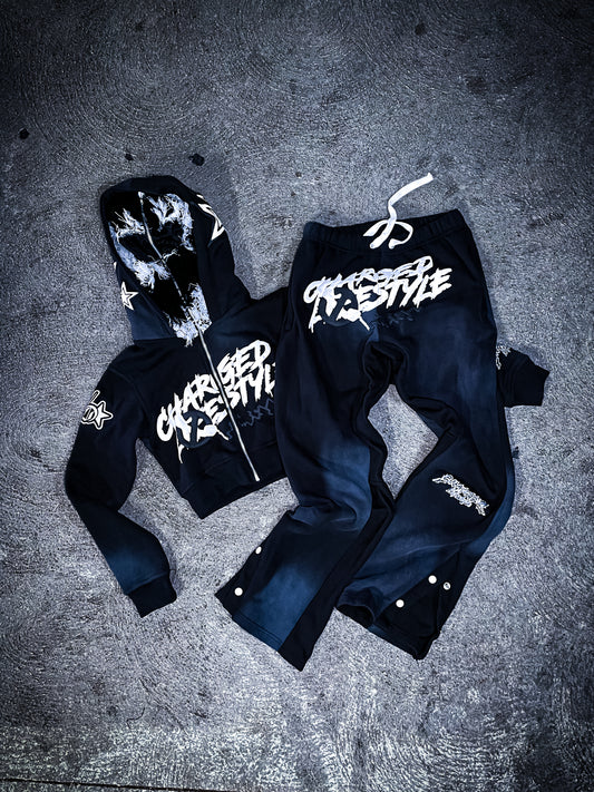 CLC - CROPPED BLACK & WHITE HOODIE