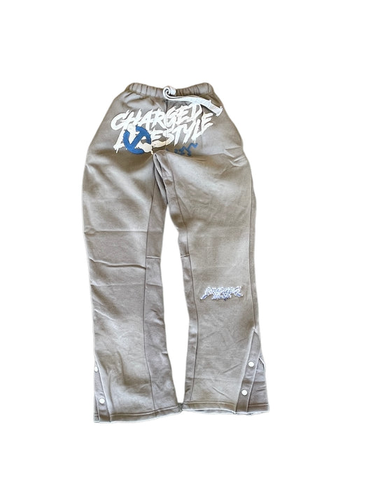 CLC DISCONNECTED GREY/BLUE CROPPED SWEATPANTS