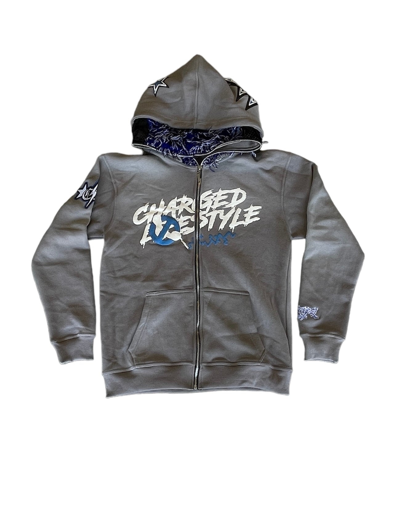 CLC - GREY & BLUE HOODIE