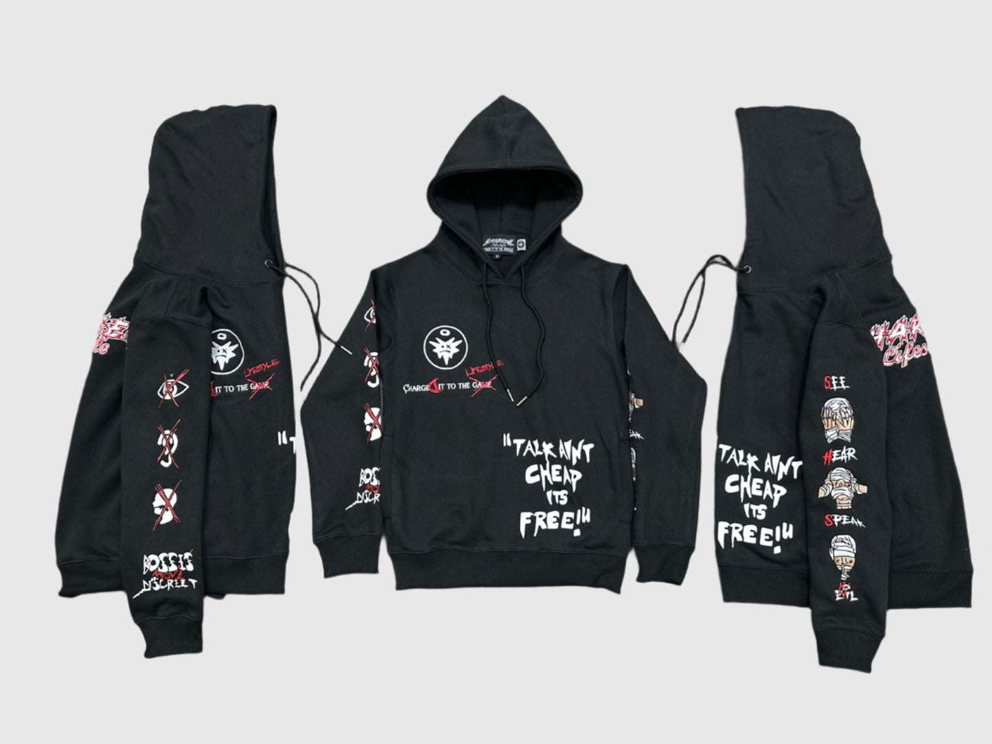 DISCREET HOODIE - BLACK
