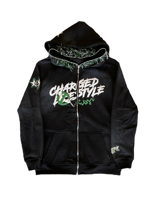 CLC DISCONNECTED BLACK/GREEN SWEATSUIT